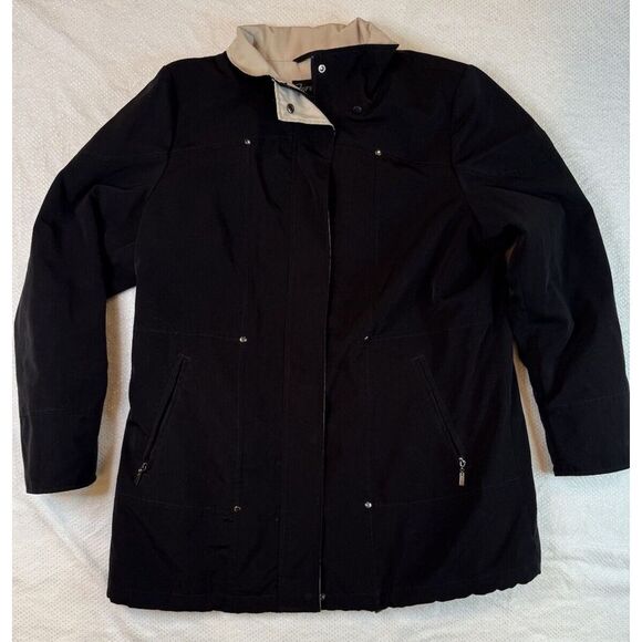 Forecaster of Boston Lined Rain Snow Winter‎ Coat Women's Medium Tan Accents - Picture 1 of 12